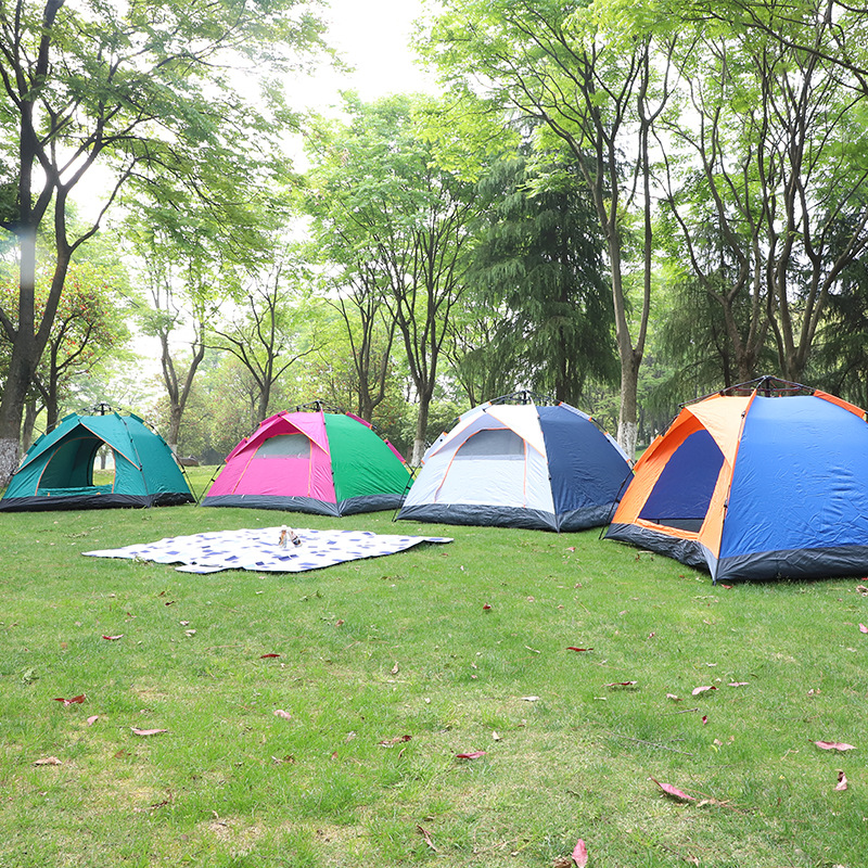 Cheap Goat Tents New outdoor tent automatic family camping equipment couple camping double single layer tent   